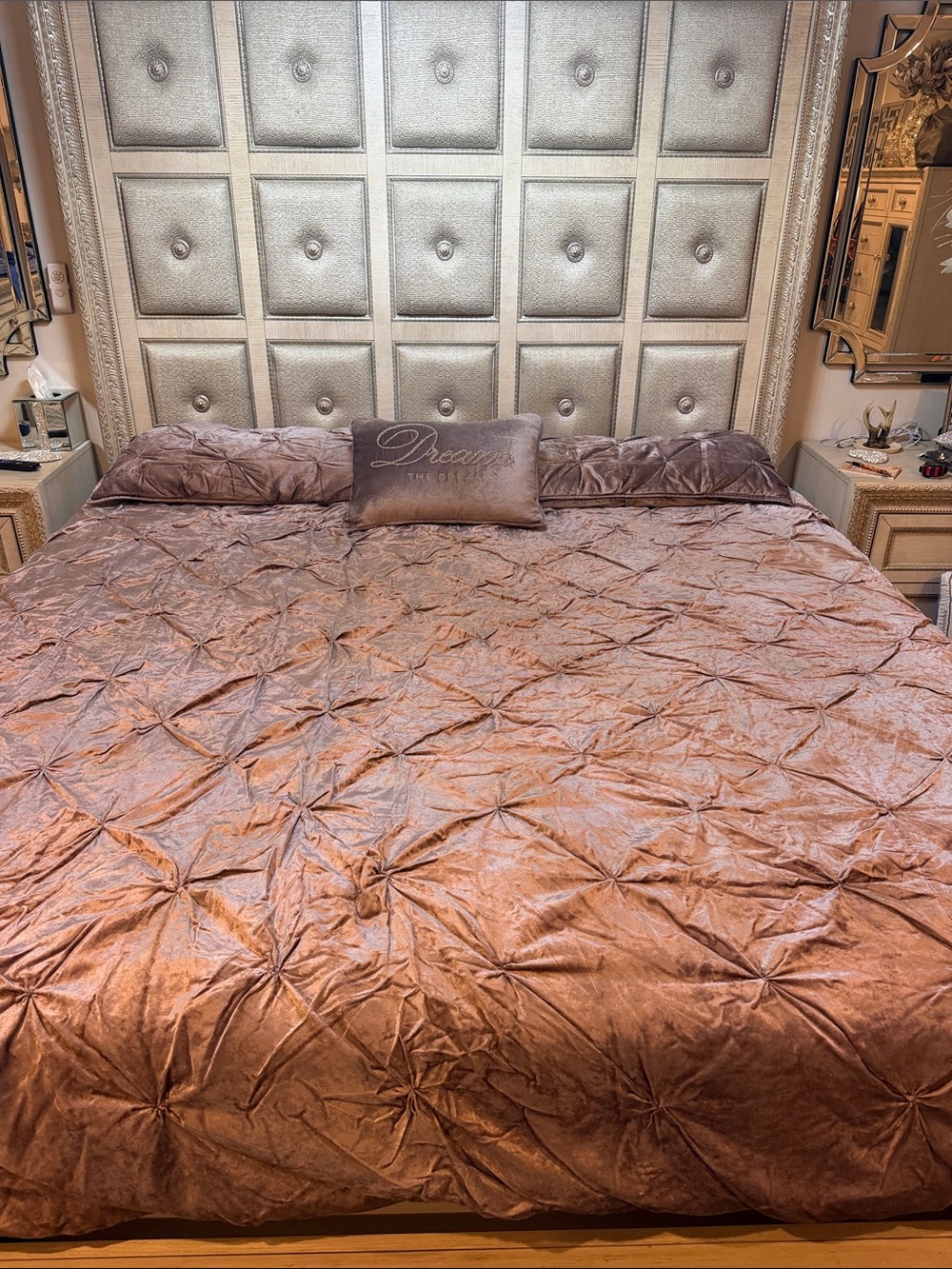 Luxurious Crushed Velvet Comforter Set in lavendar - Z Gallerie Dream Collection